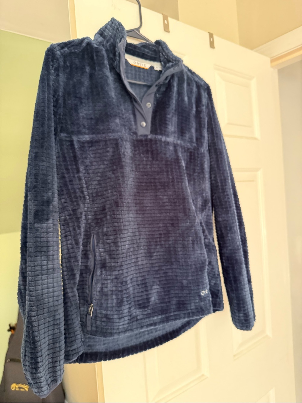 Orvis Navy Plush Fleece Pullover